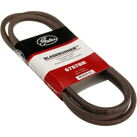 Gates 6757BR Classical V-Belt, 92.22 in Outside Length, 1/2 in Top Width, 9 millimeters Thickness 6757BR